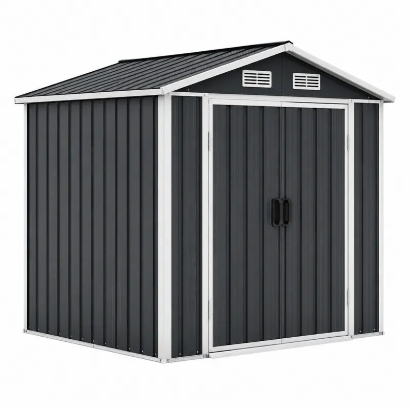 Metalowy Schowek Ogrodowy 213x127x185cm Stalowy
