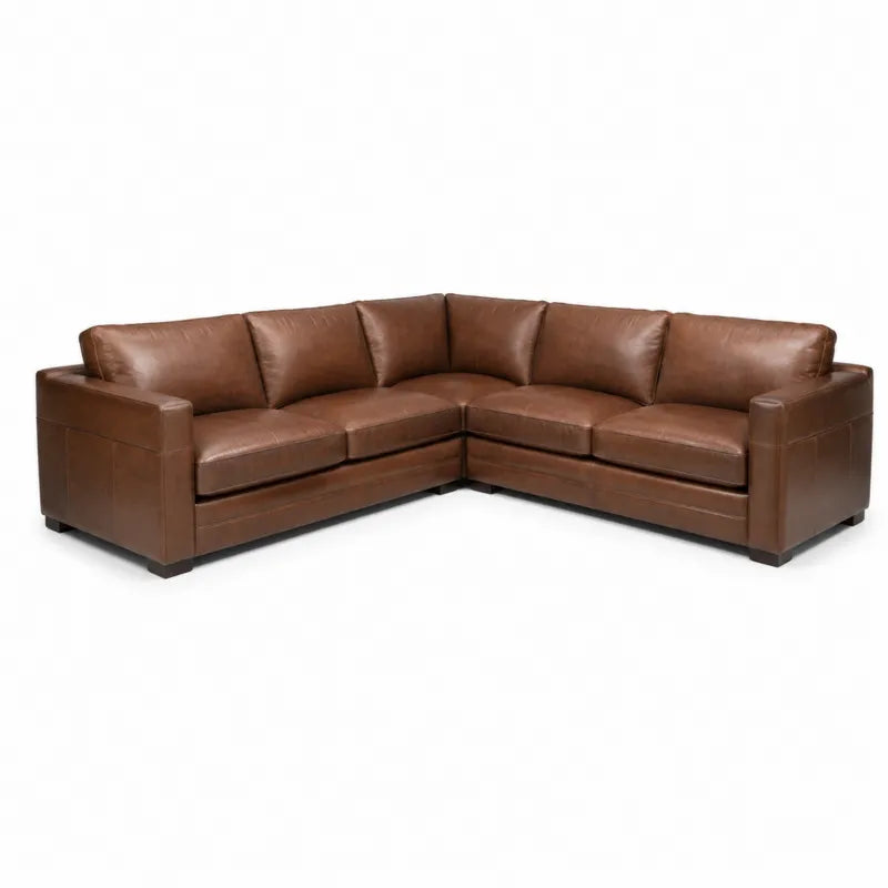 Narożna sofa skórzana brązowa, 300x200x90 cm