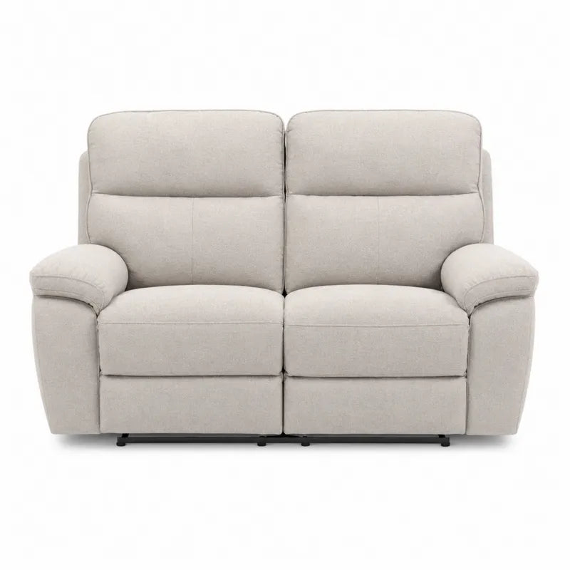 Dwuosobowa sofa z tkaniny beżowa 150 cm