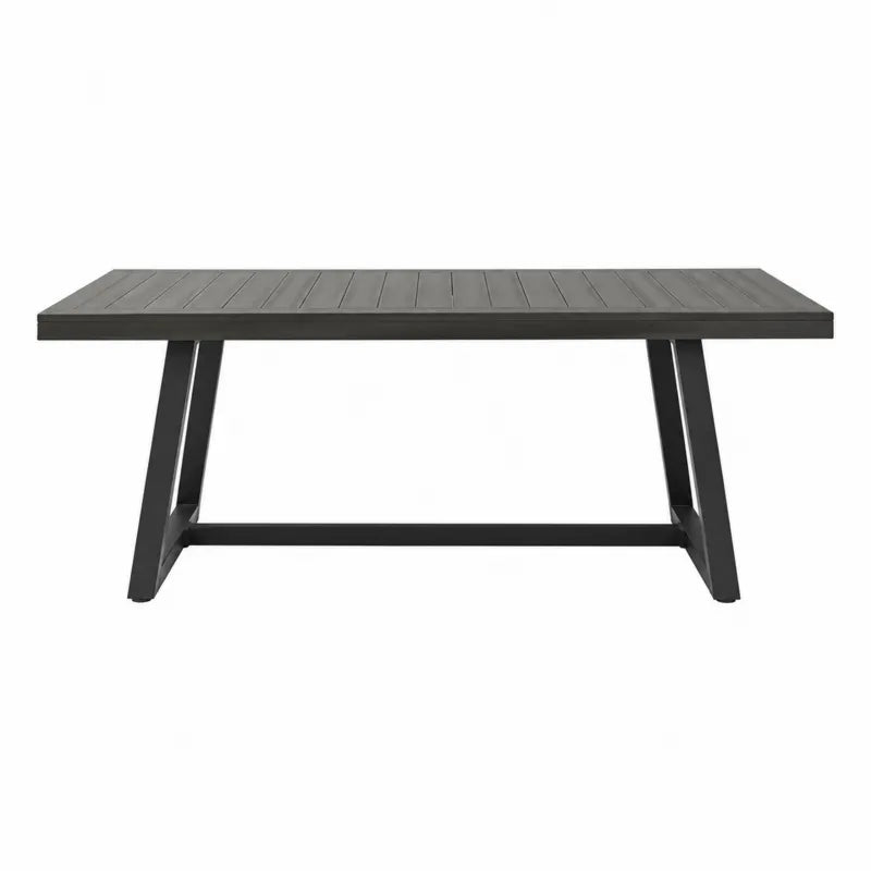 Stół ogrodowy aluminiowo-stalowy antracytowy 180x90 cm