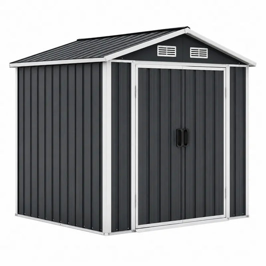 Metalowy Schowek Ogrodowy 213x127x185cm Stalowy