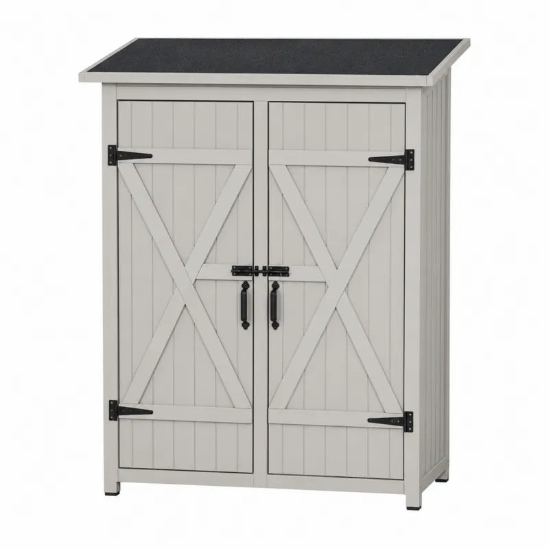 Szafa ogrodowa z polipropylenu szara 120x55x180 cm